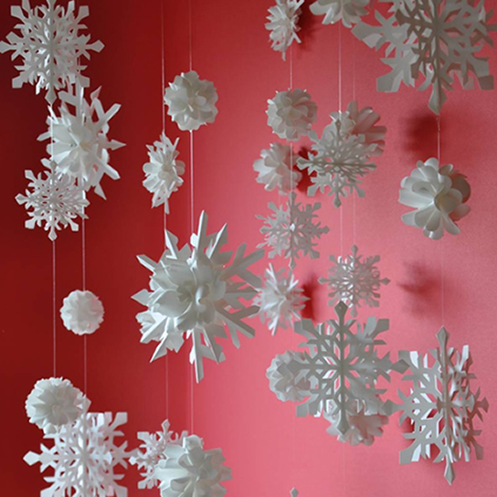 ペーパーデコレーション クリスマスディスプレイ
